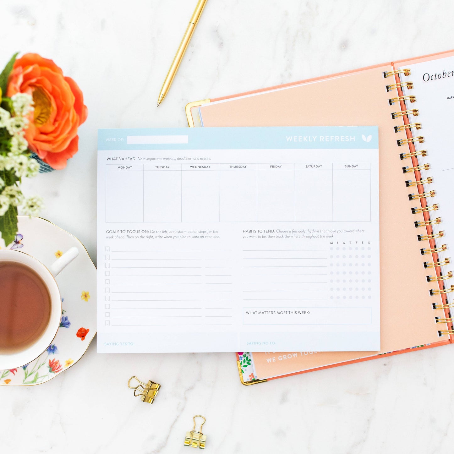 Weekly Refresh Planner Notepad