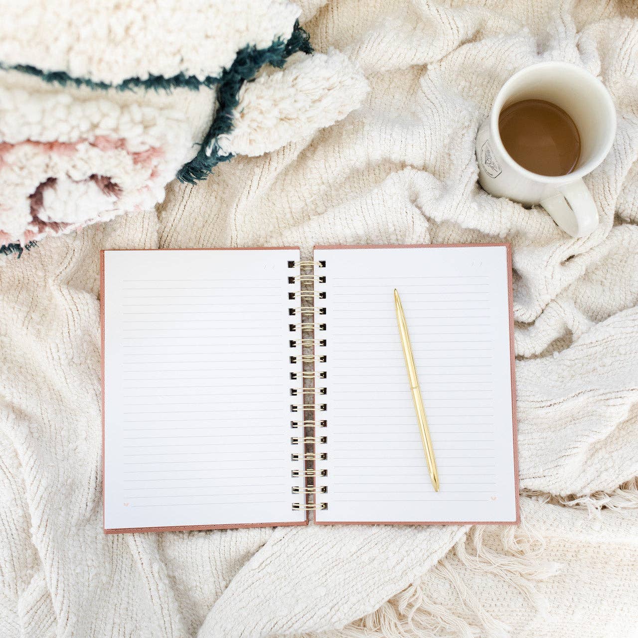 Linen Journal (Spiral) - Rose