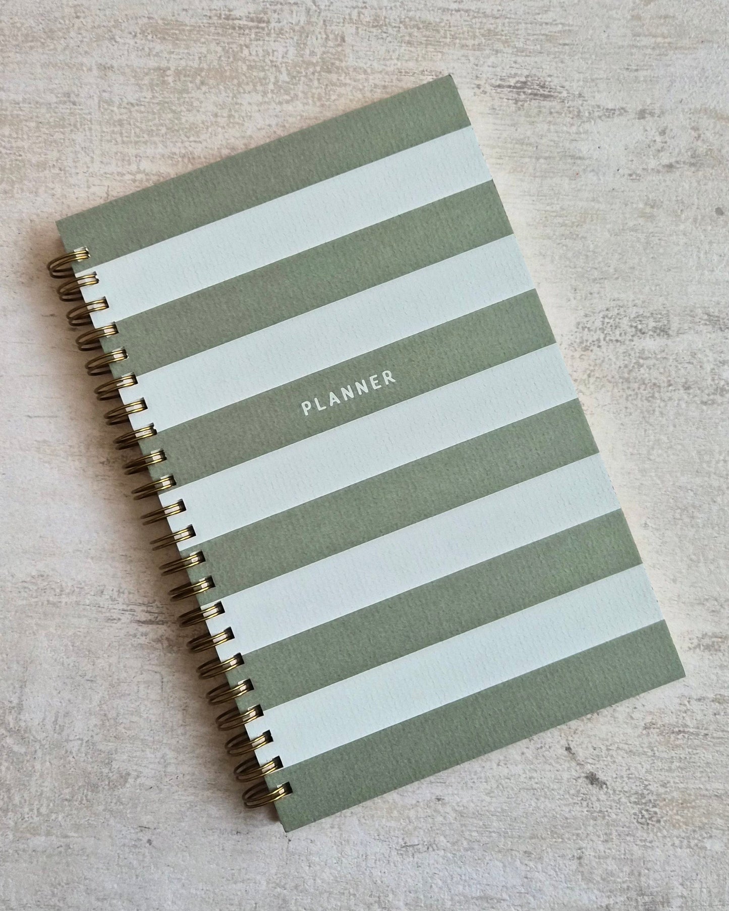 Striped Undated Weekly Planner Journal