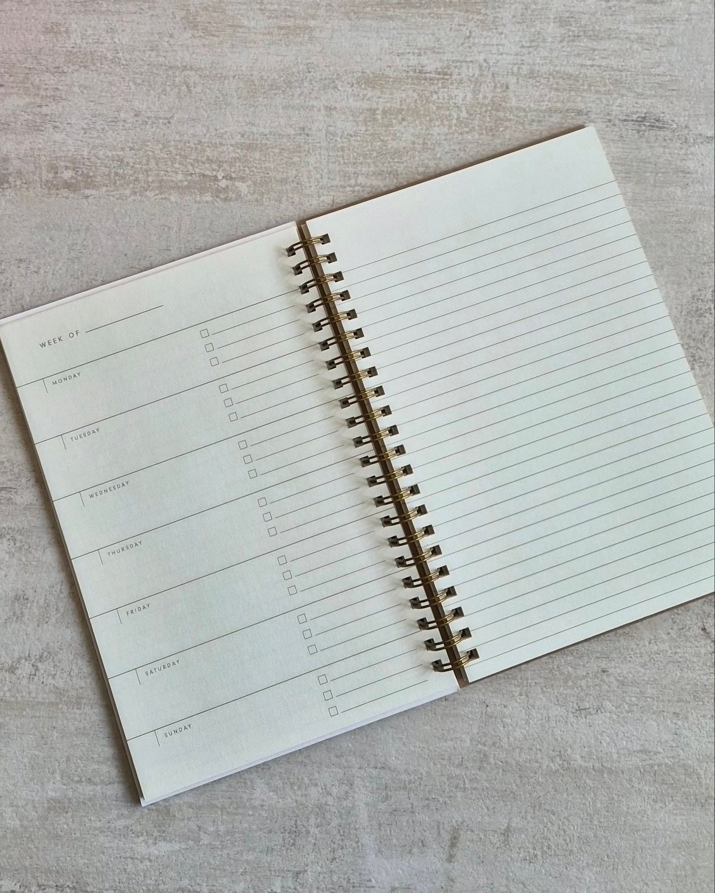 Striped Undated Weekly Planner Journal