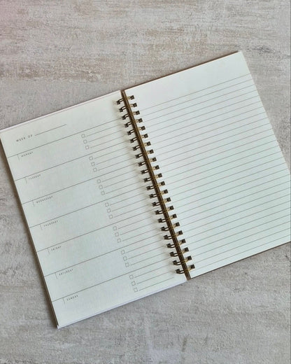 Striped Undated Weekly Planner Journal