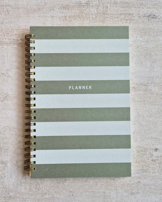 Striped Undated Weekly Planner Journal