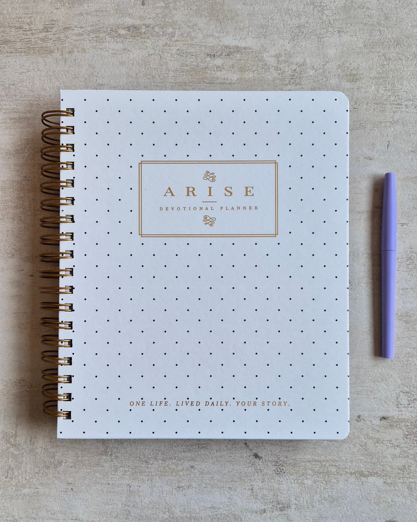Arise Christian Planner - White Polka Dots