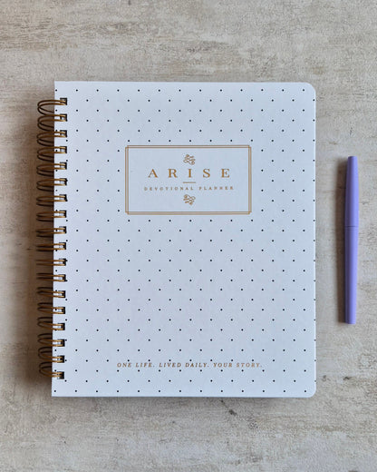 Arise Christian Planner - White Polka Dots