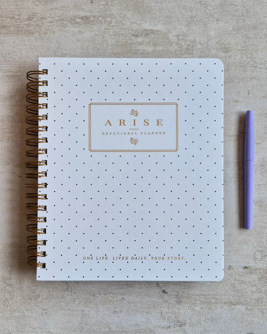 Arise Christian Planner - White Polka Dots