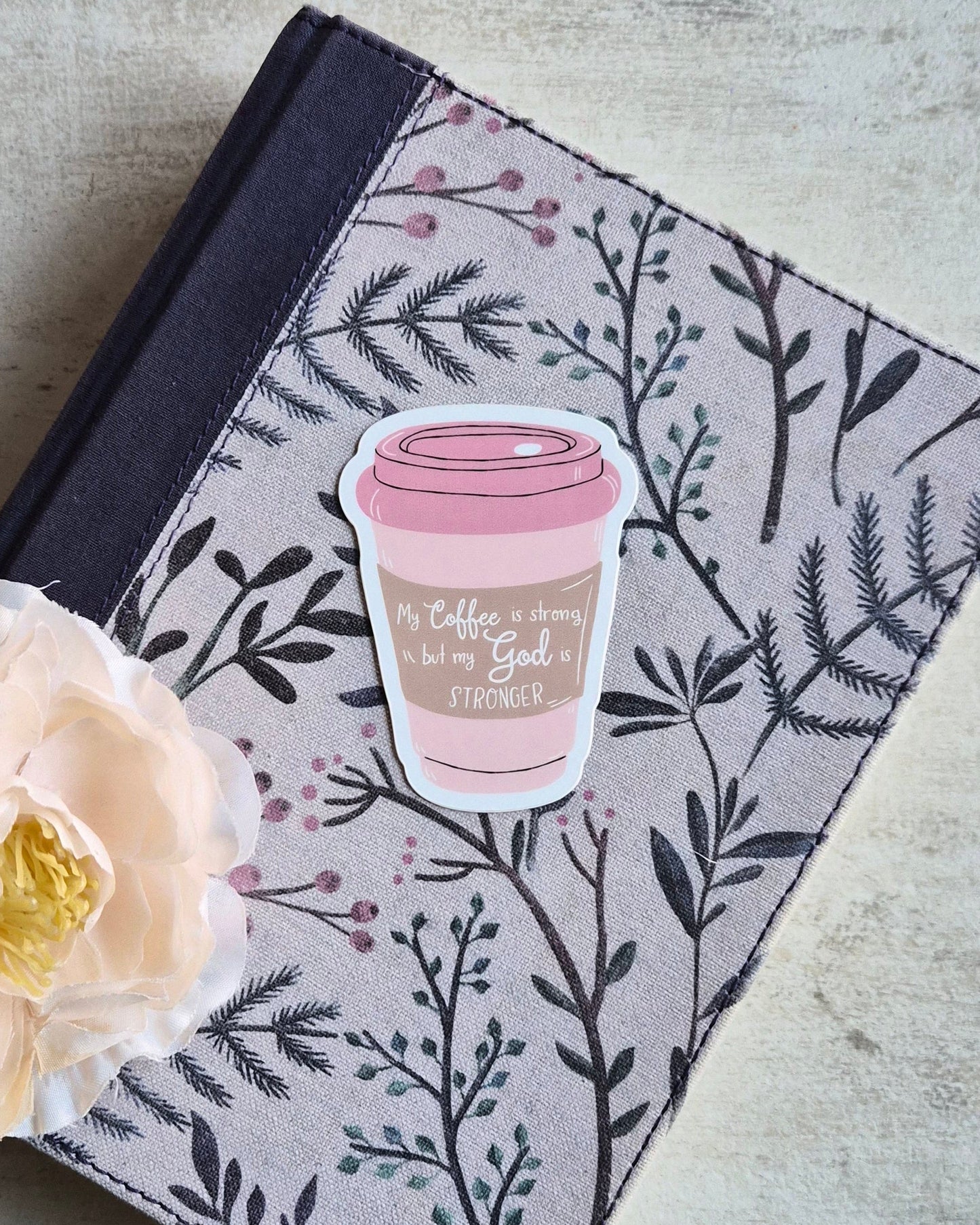 Coffee & God Vinyl Sticker