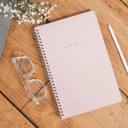 Church Notes Notebook - Blush