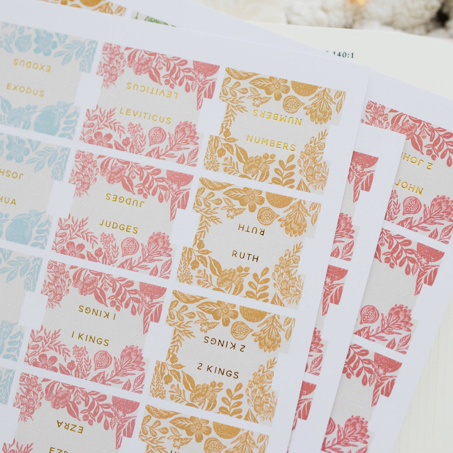 Bible Tabs - Gold Foil & Citrus