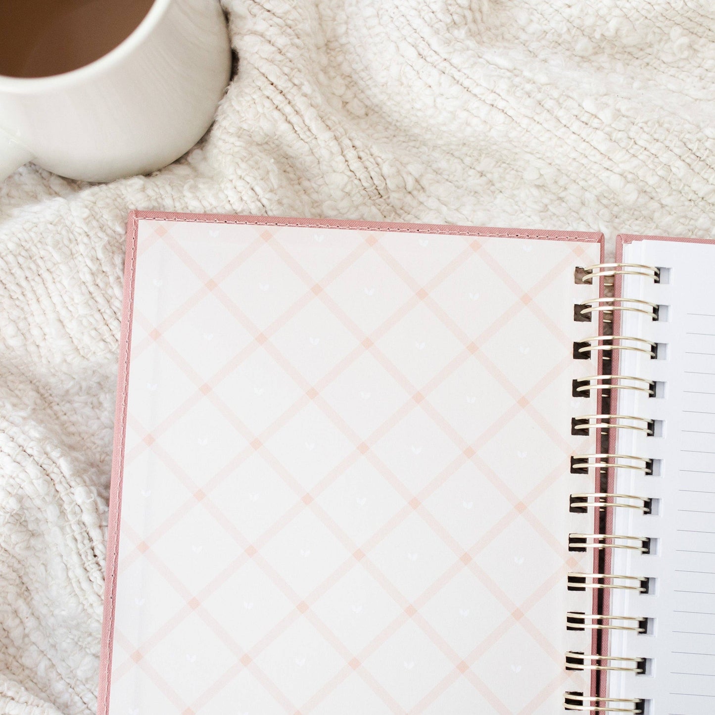 Linen Journal (Spiral) - Rose