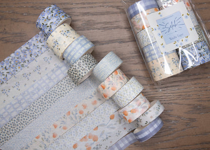 Washi Tape Set (10 Designs) - Blue