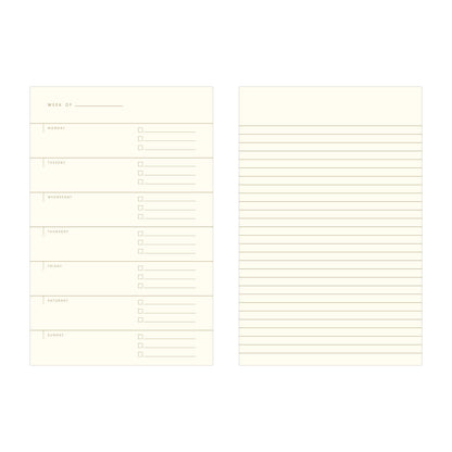 Striped Undated Weekly Planner Journal