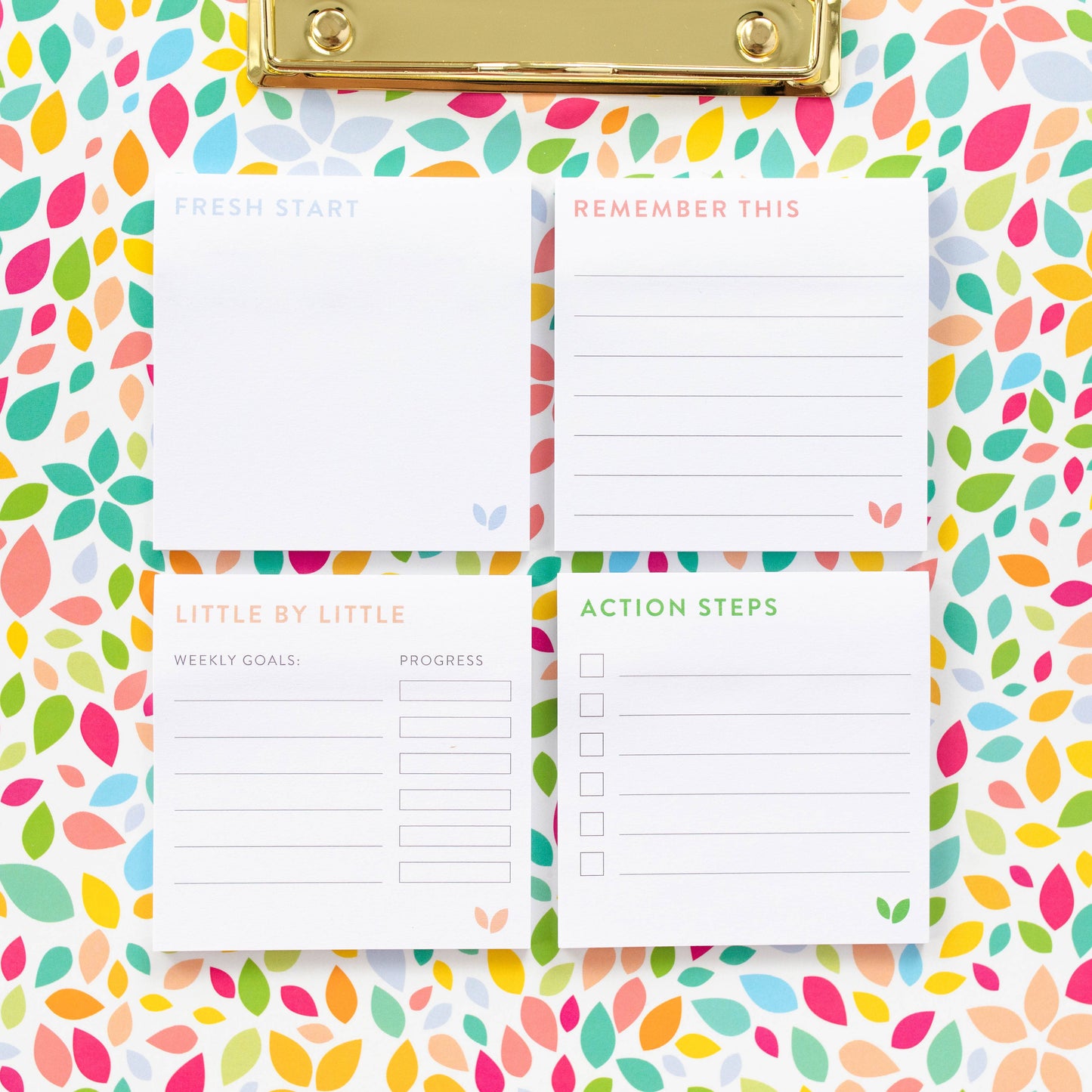 Goal Setting Sticky Notes - Set of 4