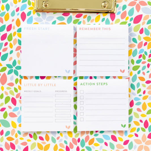 Goal Setting Sticky Notes - Set of 4