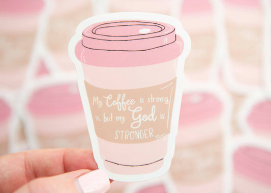 Coffee & God Vinyl Sticker