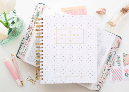 Arise Christian Planner - White Polka Dots