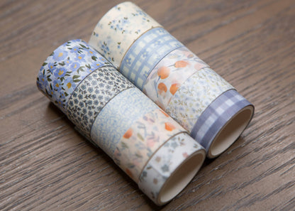 Washi Tape Set (10 Designs) - Blue