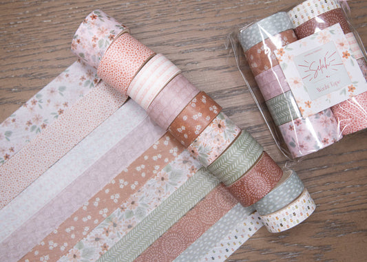 Washi Tape Set (10 Designs) - Fun Floral